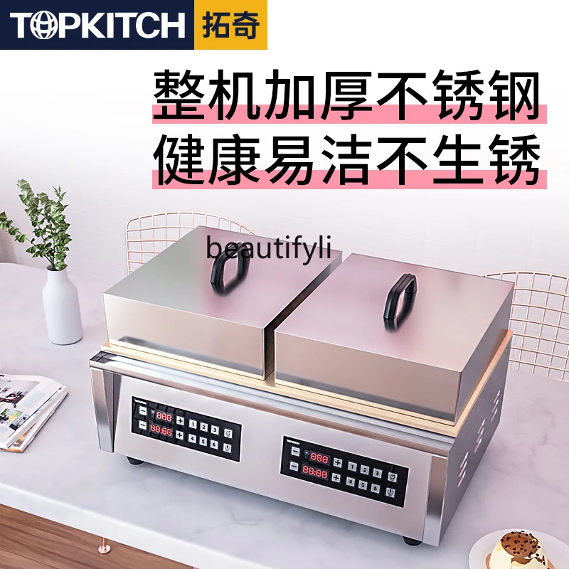 Commercial double head อัจฉริยะอุณหภูมิควบคุม causeway burner มัฟฟินเค้กขนมขบเคี้ยวอุปกรณ์เครื่อง