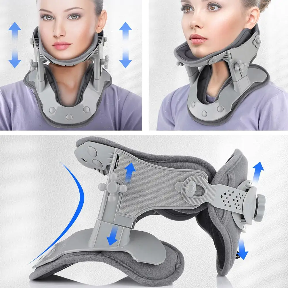 

Нагревательный растягивающийся воротник для шеи, устройство для вытяжения шеи, горячая компрессия, регулировка позвоночника, поддержка позвоночника, растяжка для боли в шее, Ca H7R3