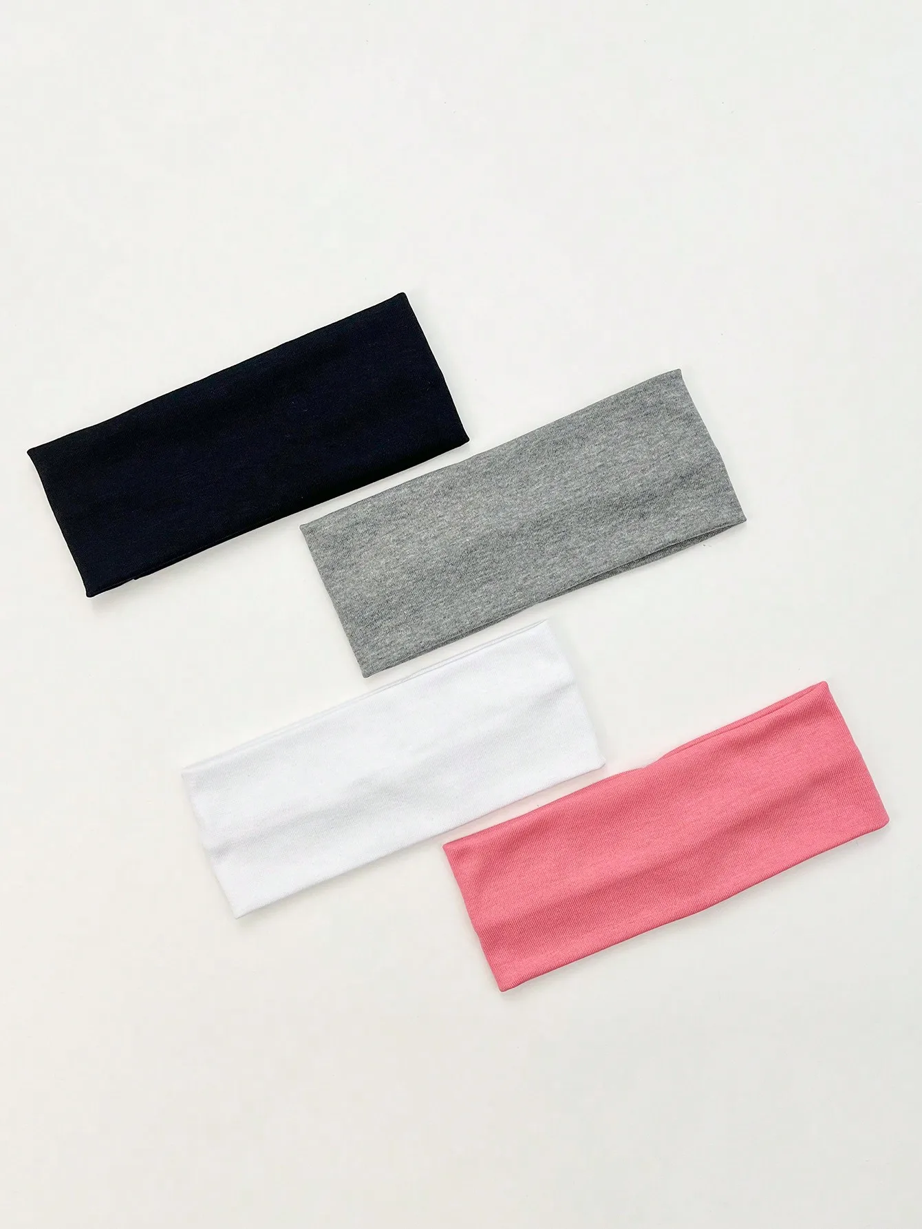 4Pcs/Set Fashion Knitted Hair Bands Women Solid Color Wide Elastic Headband Sport Yoga Hairband Soft Wash Face Makeup Headwrap