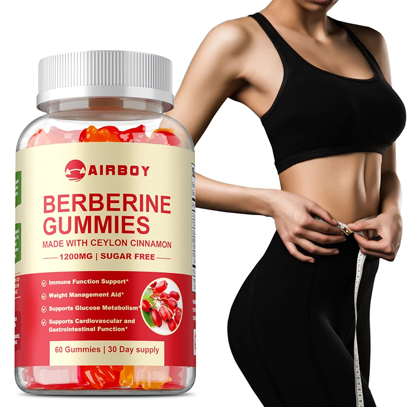 

Berberine Gummies - Contains Ceylon Cinnamon To Boost Metabolism, Support Heart Health, Brain Function, and Enhance Immunity
