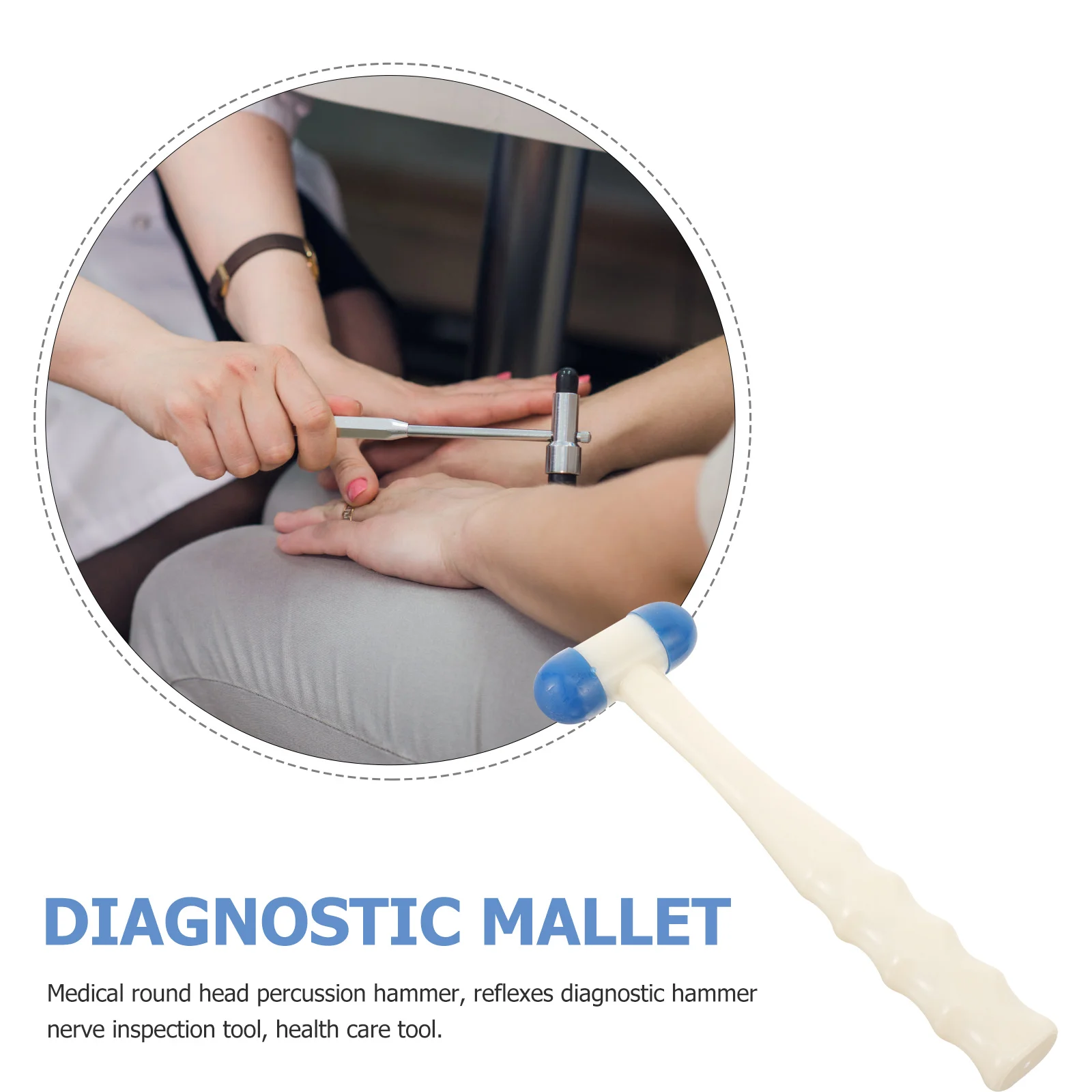 

Multifunctional Medical Percussion Neurological Diagnostic Tool Round Head Reflex Testing For Hospitals Portable Nerve