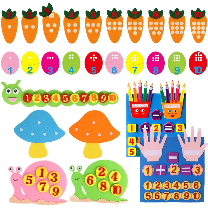 

﻿Counting Game Felt Non-woven School Classroom Rewards Teaching Incentive Supplies Handmade Crafts Addition Subtraction TMZ
