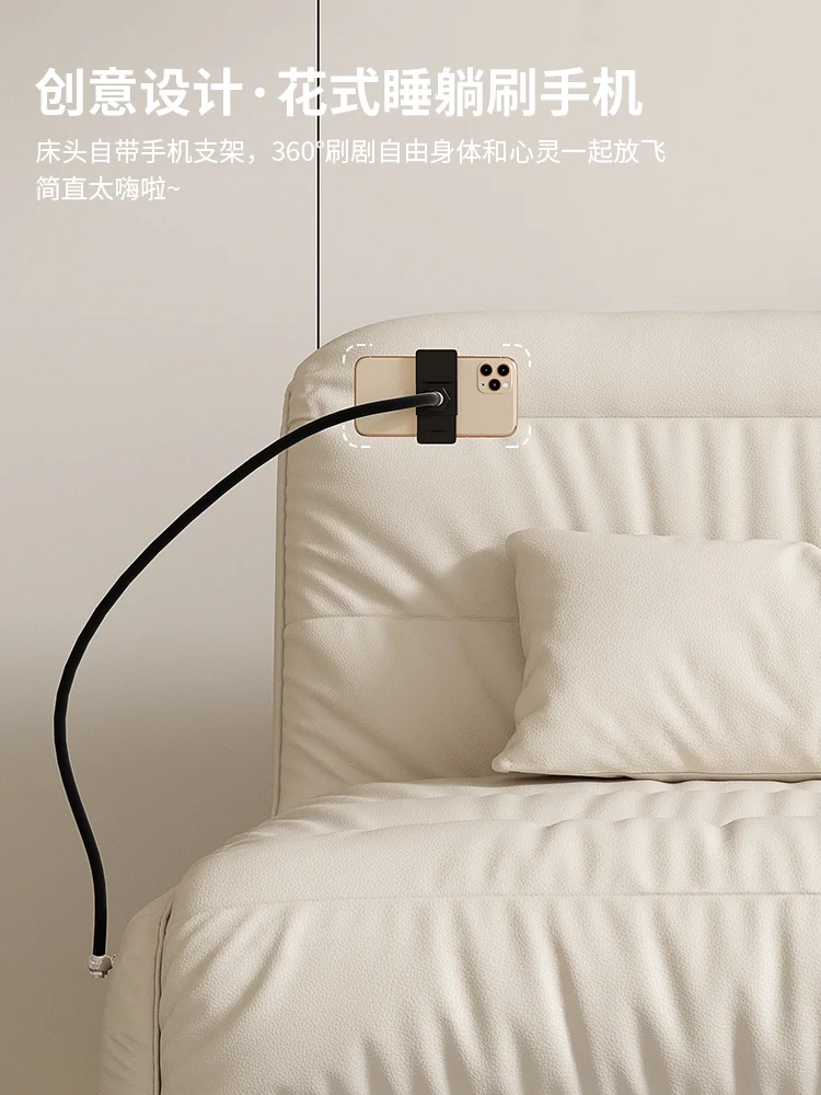 

Customizable intelligent electric sofa bed multi-functional Italian minimalist new first-layer cowhide foldable small apartment