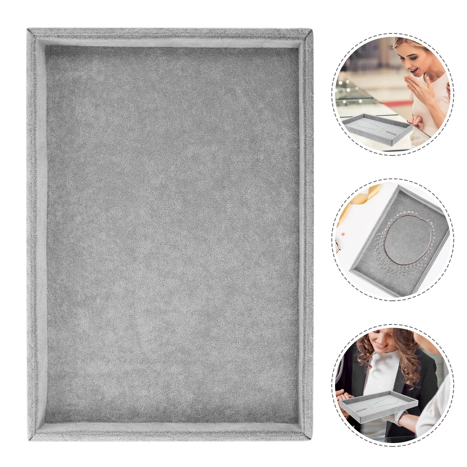 

Ледяной байковый лоток для ювелирных изделий, элегантный контейнер для дисплея, портанайзер для хранения мороз для ожерелья, сережек, долговечное украшение для дома