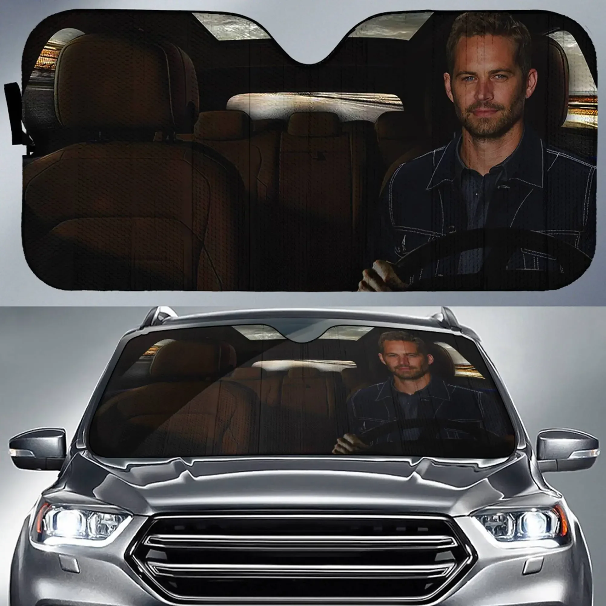 Fast and Furious Fan Sunshade Protection Automotive Interior Sun Protection Keep Car Cool Easy to Use for Most Sedans SUV