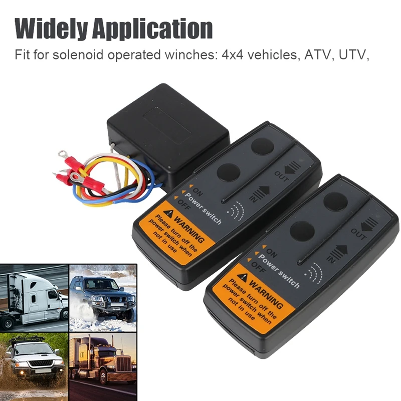 Telecomando senza fili del controller dell'interruttore dell'argano elettrico 2.4G 12V 24V per il rimorchio ATV fuoristrada 72W