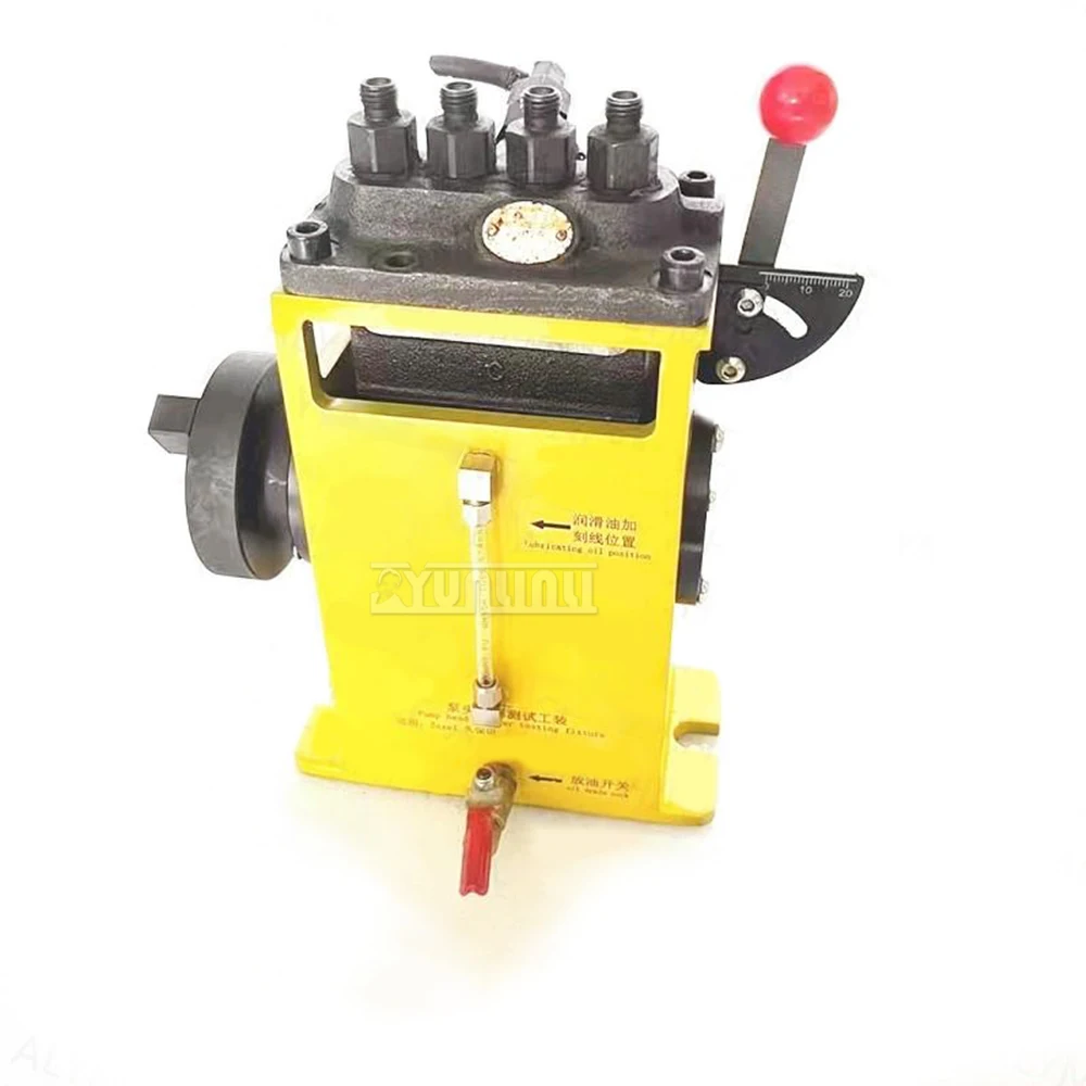 

Test bench oil pump head inspection fixture with standard data