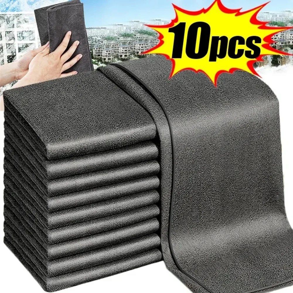 Thickened Magic Cleaning Cloth Microfiber Glass Clean Towel Reusable Washable Lint-free Cleaning Rags for Kitchen Glass Car