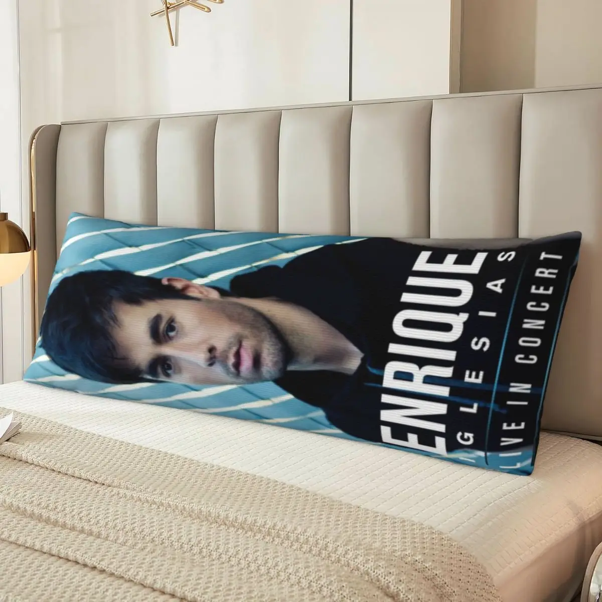 

Long Body Pillowcase Enrique Iglesias Live Concert 20x60in Pillow Cover Skin-friendly Anniversary Gif Customizable Patterns