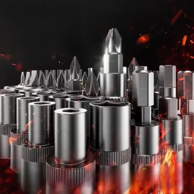 46PCS 1/4 Dopsleutel Automotive Gereedschap Onderhoud Gereedschapskist CRIN Injector Demonteren Tool