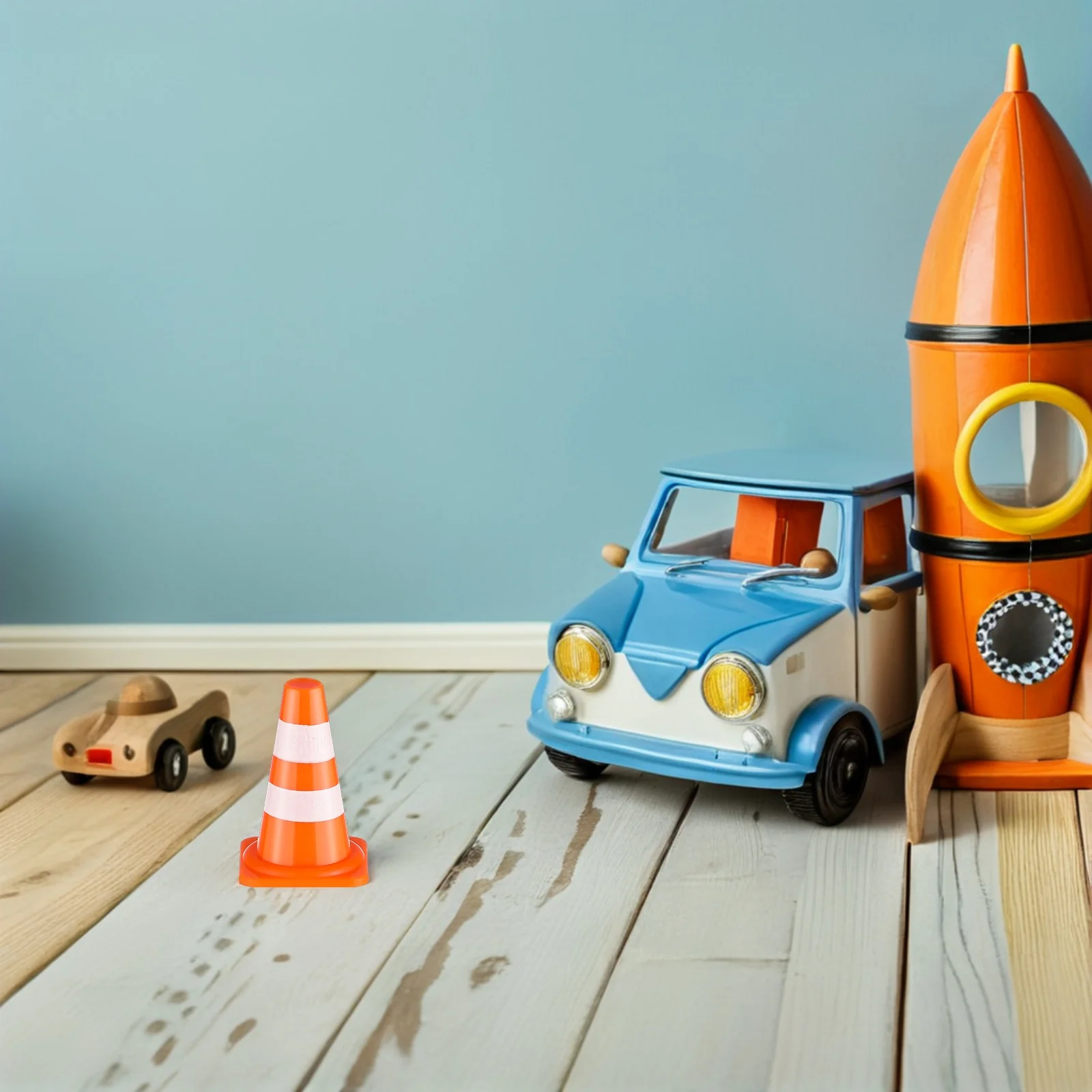 

24 Pcs Safety Cone Children's Transportation Toys Plastic Mini Construction Signs