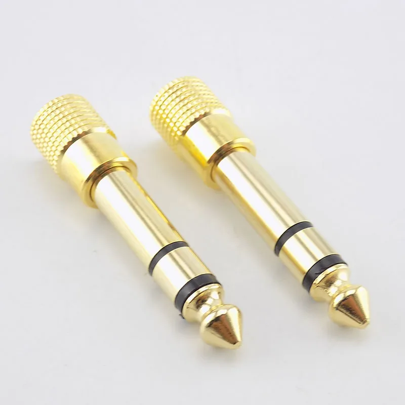 Audio 6,5 auf 3,5 Adapter Mikrofon Mikrofon Headset 3,5 mm Buchse auf 6,35 Stecker klein auf groß – Detail 6