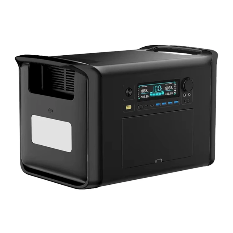 2000W outdoor mobile power supply, multi-function output interface, large capacity, emergency dedicated
