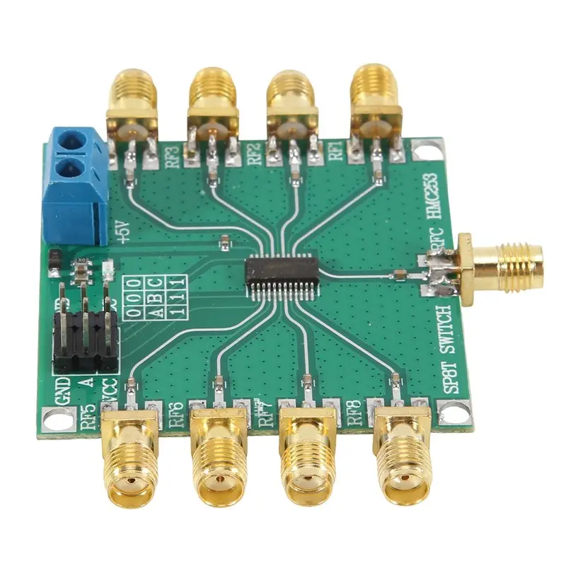 

Многофункциональный ВЧ-переключатель BNVN-HMC253 DC-2.5 ГГц, однополюсный, восьмипозиционный, с выбором канала, модуль антенного переключения, простая установка