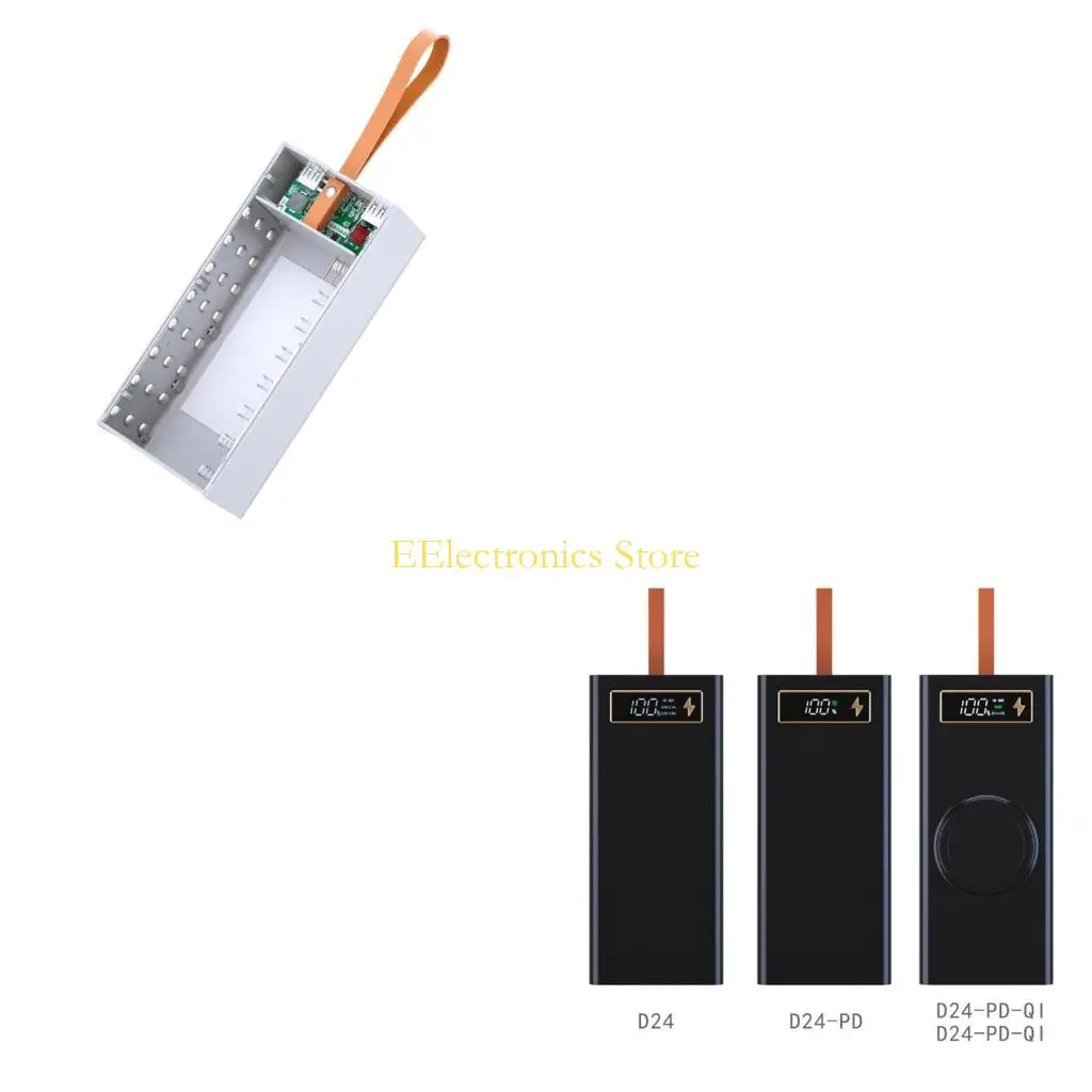 B03C Powers Bank Box with Quickly Charge 24x18650 Battery Detachable Outer Cover Support Wireless Charge/Quickly Charge
