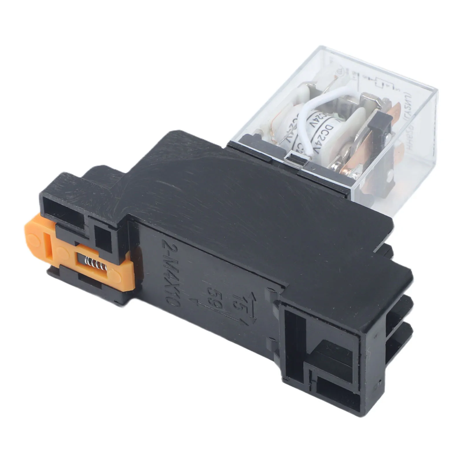 DC 24V DPDT 8 Pin Electromagnetic For Power Relay With Socket For 35mm DIN For Rail Mounting Industrial Control System For
