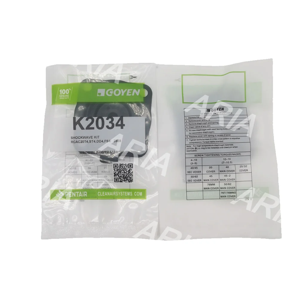 K2033 K2034 RCAC20T4 RCAC20DD4 RCAC20FS4 RCAC20T CAC20T4 K2034 Electromagnetic Pulse Valve repair kit diaphragm
