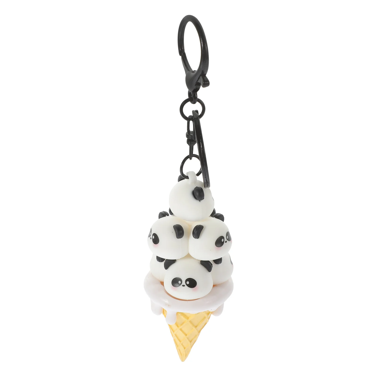 

Animal PVC Panda Ice Cream Hanging Keychain Pendant Backpack Charm Creative DIY Small Gifts for Boyfriend Birthday Couples Gifts