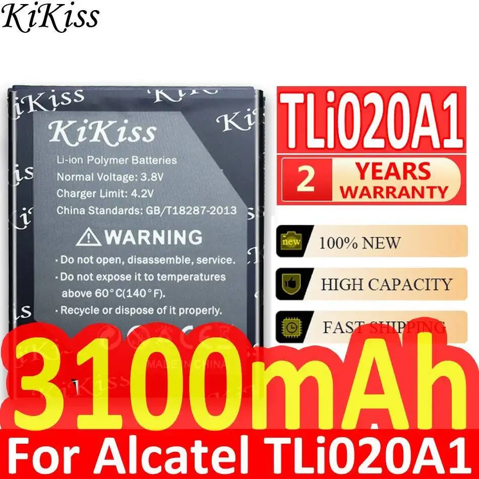 

Mobile Phone Battery Tli020a1 3100Mah For Alcatel One Touch Pop C7 7040 OT-7040 OT-7040D Tcl J738M J736L D920