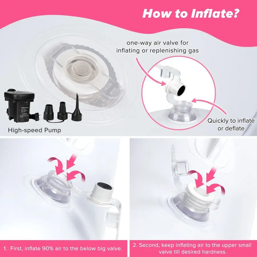 سرير سفر للأطفال الصغار، مرتبة هوائية للأطفال مزدوجة الجوانب، مرتبة تفجير مع جوانب للسفر، سرير أطفال محمول للسفر والنوم