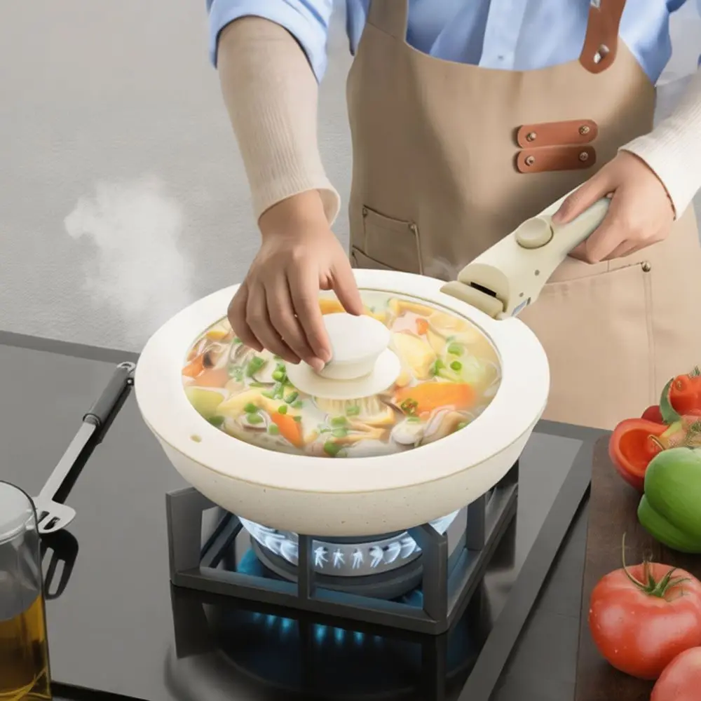 Universal Tempered Glass Cookware Lid Food Grade Silicone Edge Steam Proof Replacement Pot Cover For Kitchen Pan Pot