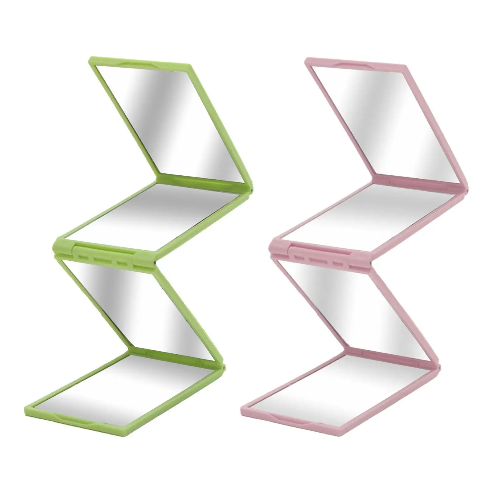 Foldable Makeup Mirror Compact 4 Ways Mirror Self Haircut Mirror for Men Women Handbag Hair Cuting Styling Vehicle Maintenance