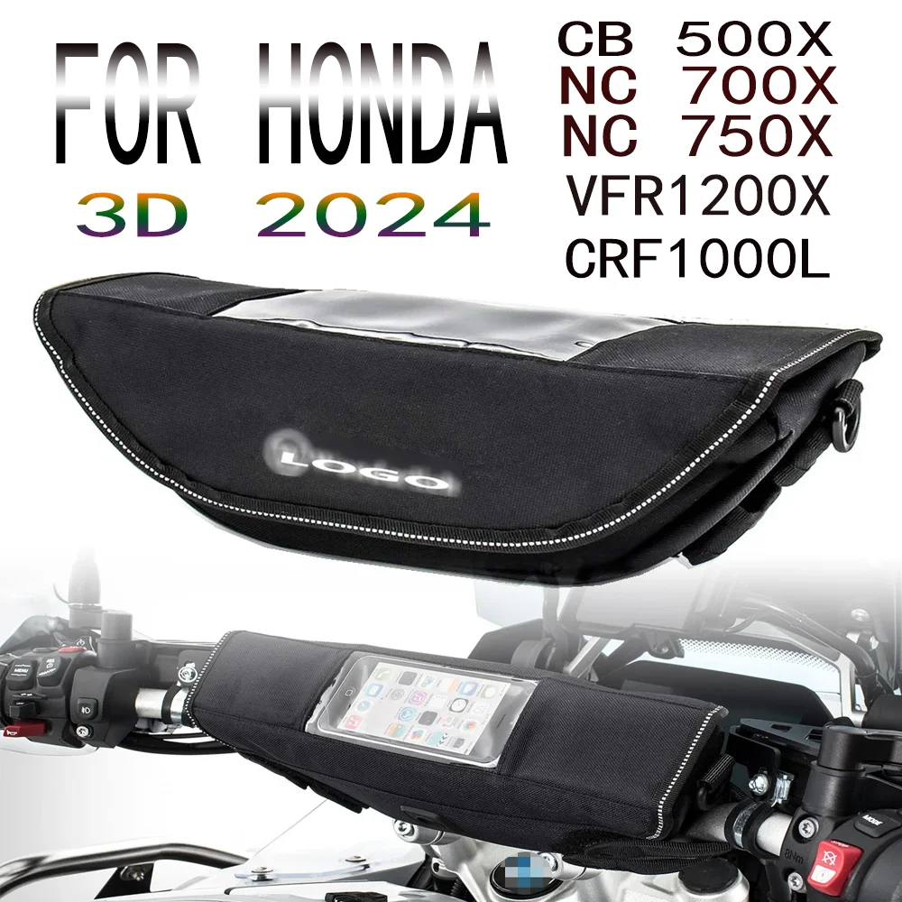 

For Honda CB500X NC700X NC750X VFR1200X CRF1000L Motorcycle Handlebar Waterproof Bag Travel Bag Storage Bag Screen GPS