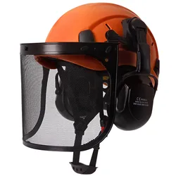 Industrial Forestry Safety Helmet Visor Earmuffs Chainsaw Arborist Logging Hard Hat Goggles CE ABS Construction Working Hard Cap