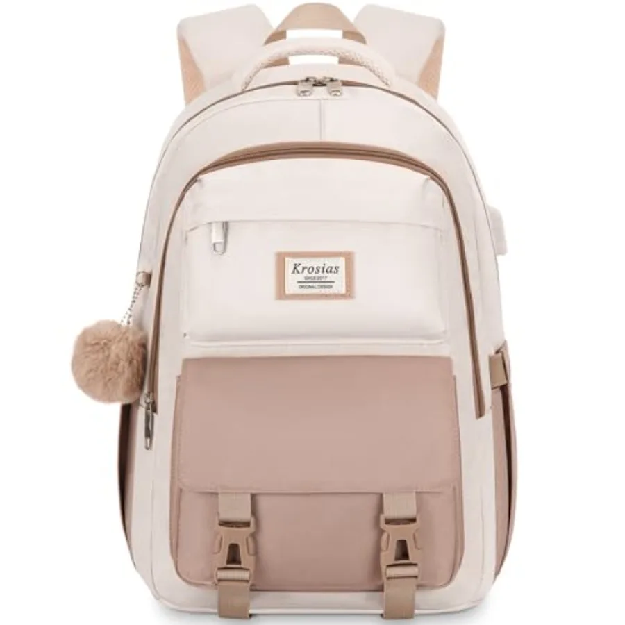 School Backpack for Girls Teens, Cute Aesthetic College Backpacks Large Laptop Bag Preppy Bookbag for Women Students Travel