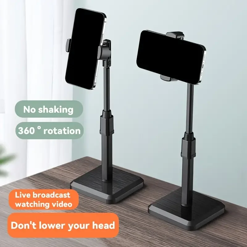 360° Adjustable Angle & Height Desktop Phone Stand - The Perfect Lazy Phone Holder for All Phones!