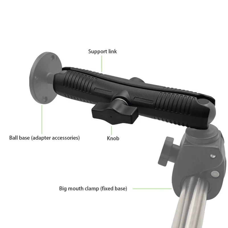 Arm Double Socket Arm For RAM With 1 Inch Ball Base Mount Motorcycle Camera Extension Arm