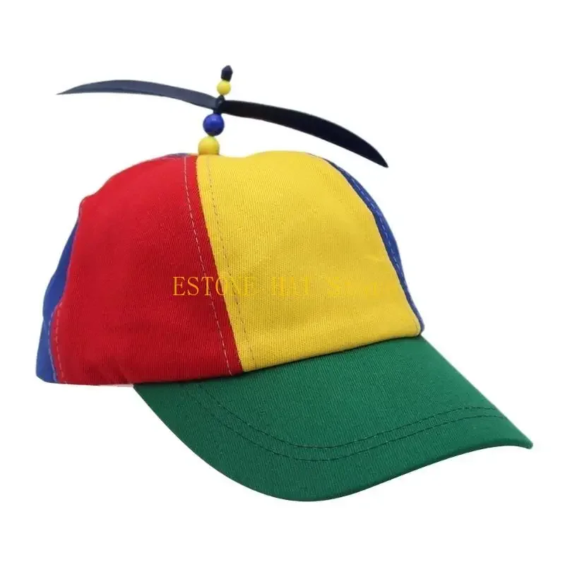 49MF Eye Catching Propeller Baseball Hat Multicolor Helicopter Hat Fancy Dress Hat for Family Gatherings