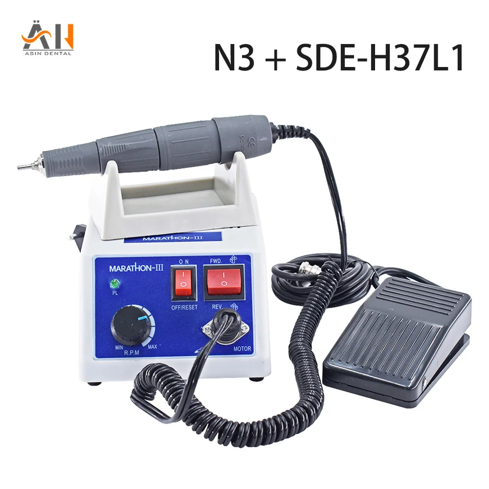 Dental Lab Marathon N3 + SDE-H37L1 Electric Micro Motor 110V/220V Polishing Micromotor with 35K RPM Handpiece