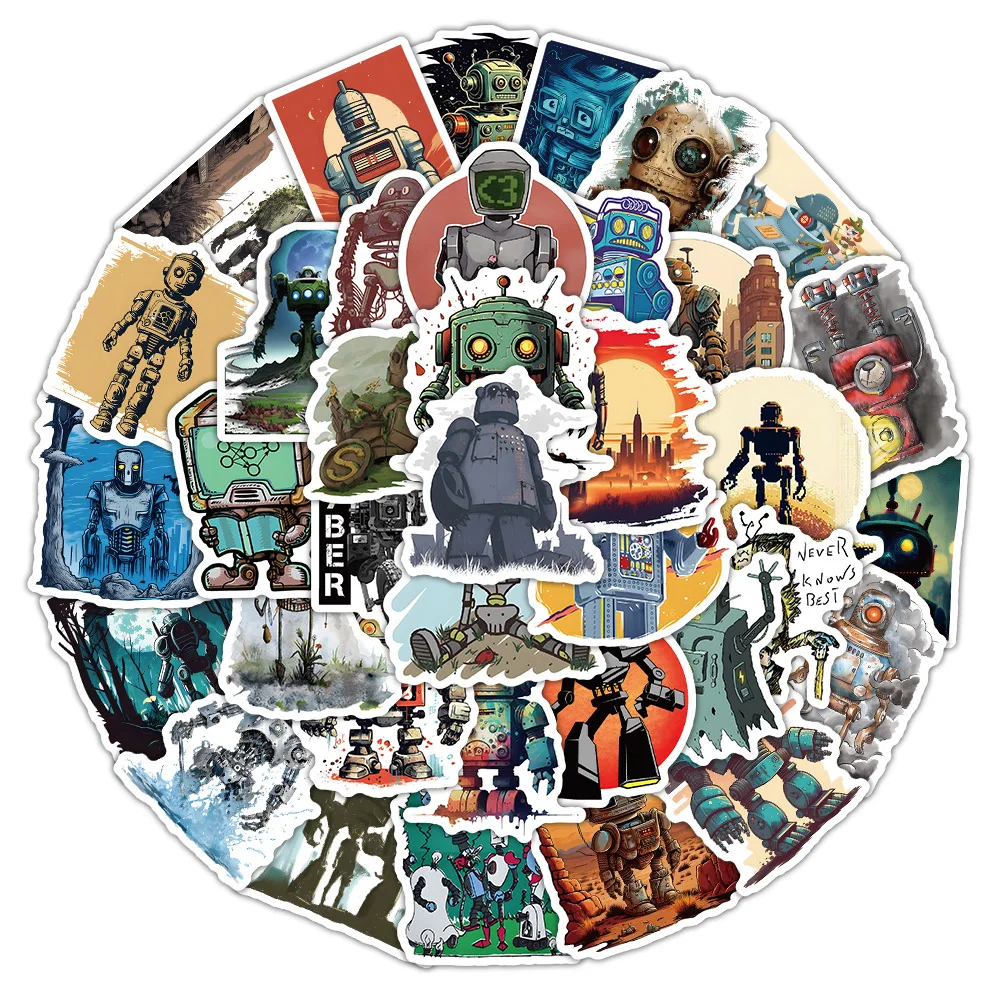 

10/30/50PCS Robot Stickers Cool Cartoon Toy Graffiti DIY Fridge Luggage Laptop Phone Guitar Bike Skateboard Decoration Sticker