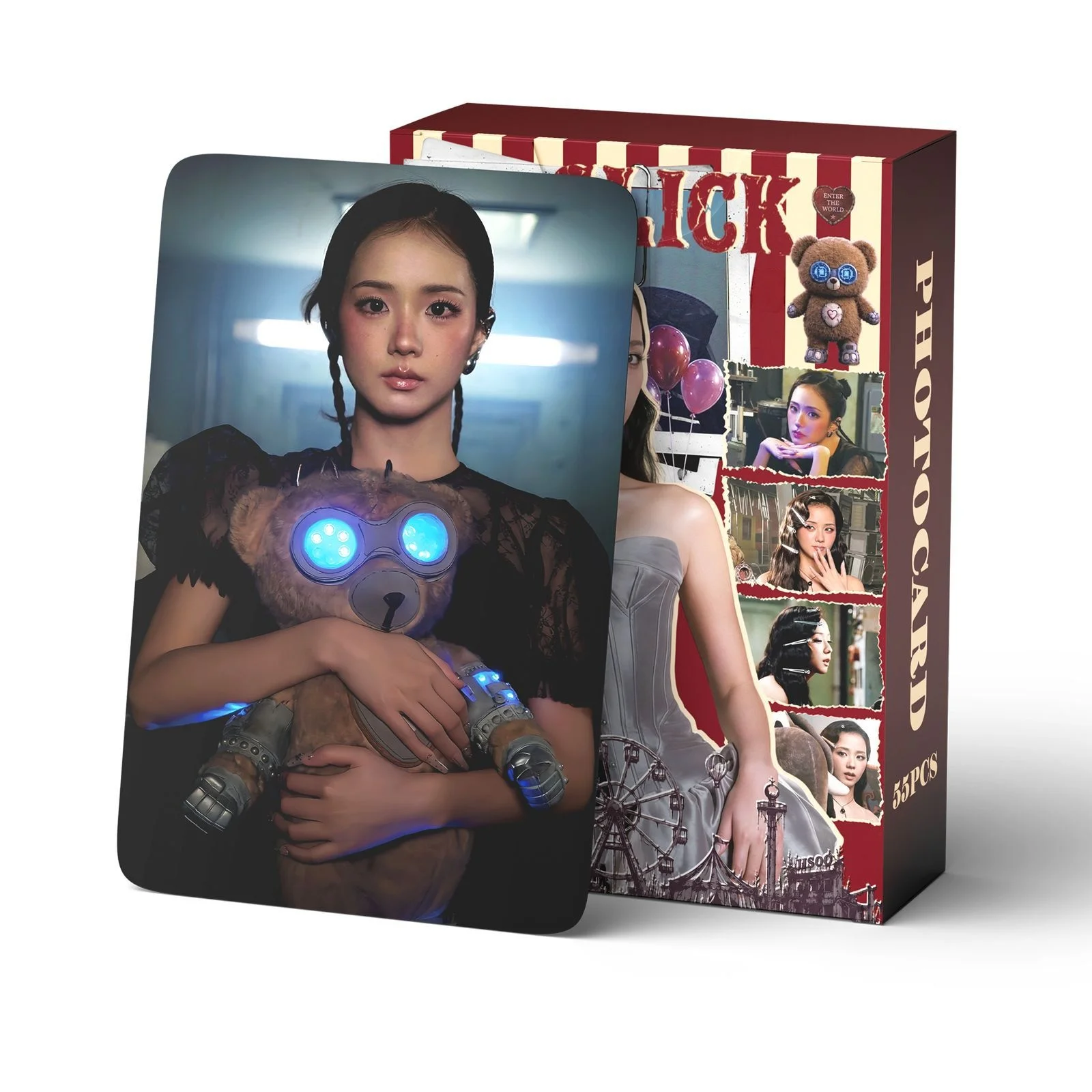 55PCS Single ALbum CLICK Mini LOMO Card Photocards HD Fans Collection Cards Decorative Present Gifts