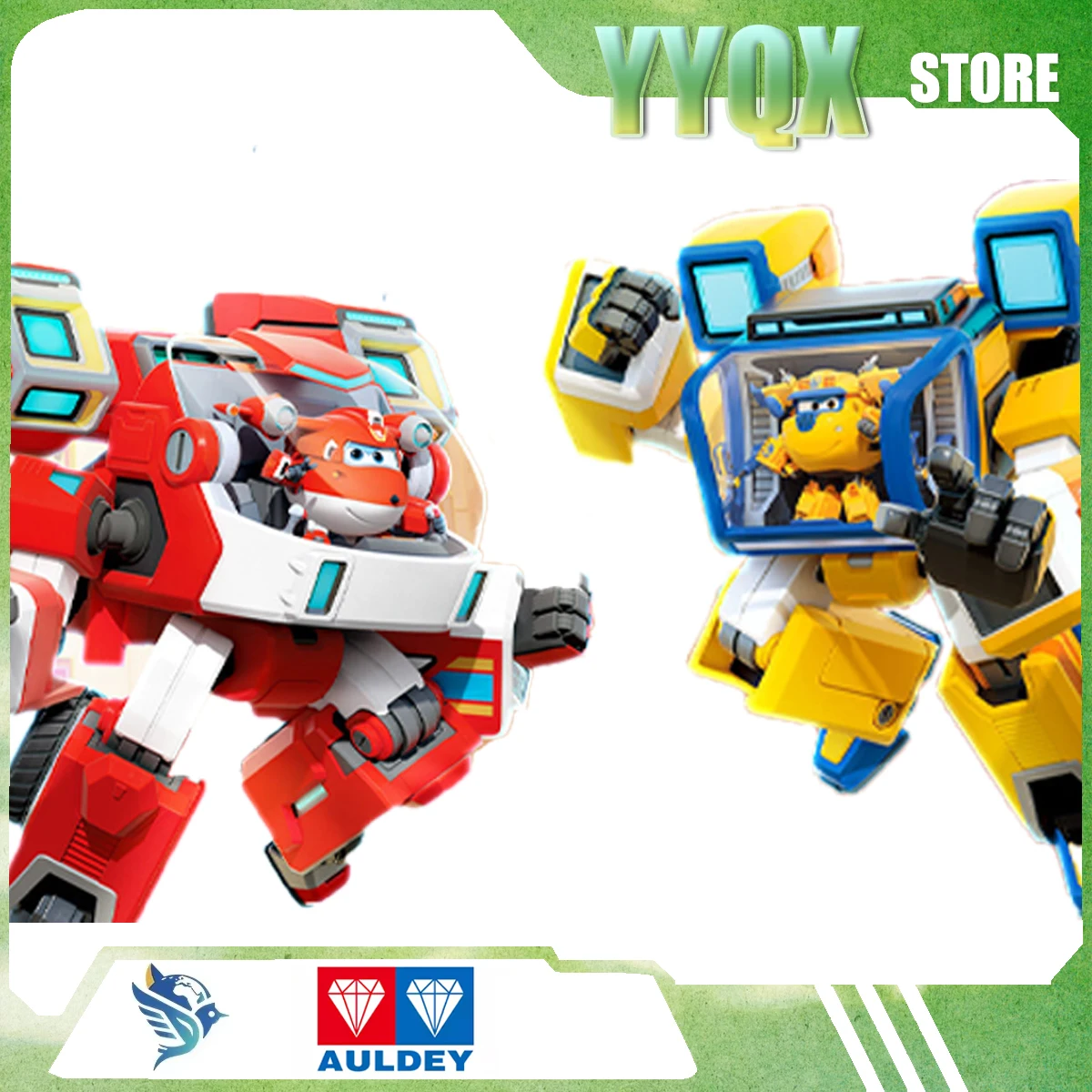 AULDEY 2026 Nuevo Super Wings Jett Donnie, Figura de Juguete Transformable, Coleccionable, Adorno, Regalo de Animación, Juguete Coleccionable Sorpresa