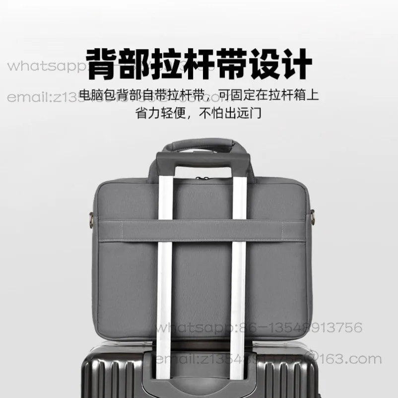 Laptop Bag Can Be Hung in The Suitcase, Shoulder Handbag, Airbag Thickened, Shockproof and Large-capacity Computer Bag