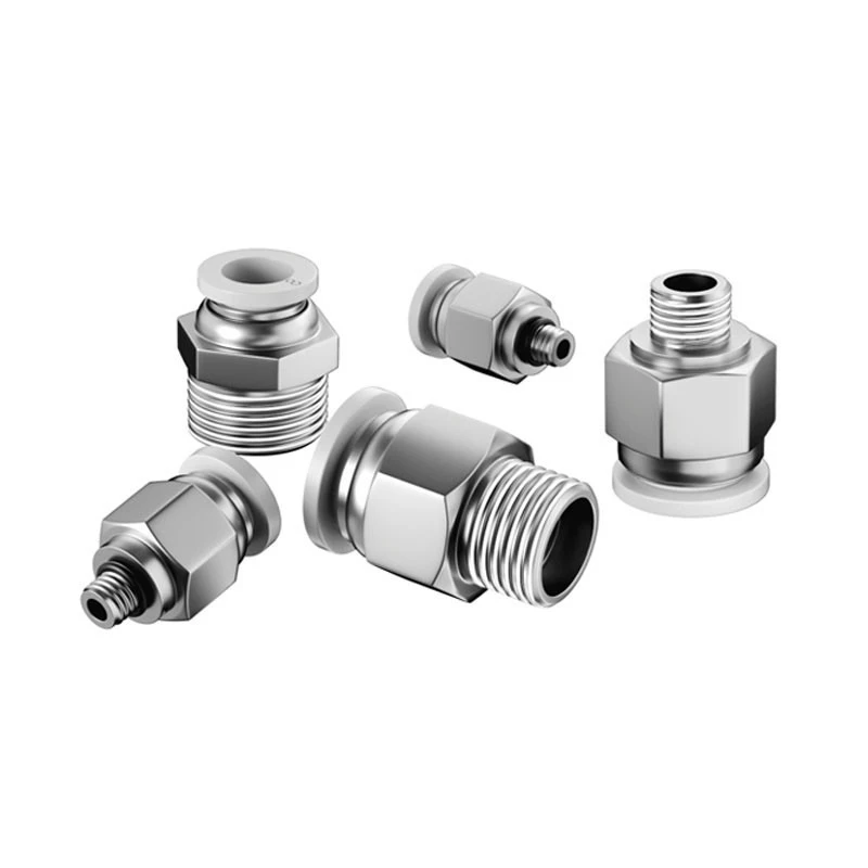 Copper Pneumatic Air Quick Plug Quick Connector PC 4mm 6mm 8mm Thread Straight Through 1/4 