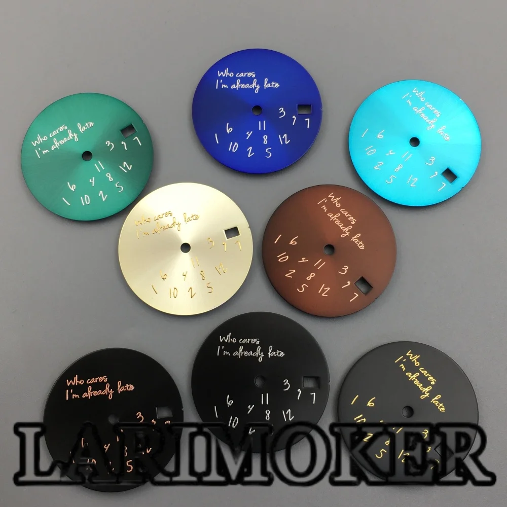 

LARIMOKER 29mm DIY Dial NH35 Dial Watch Accessories English Digital Date window No Luminous Dial For NH35 Movement