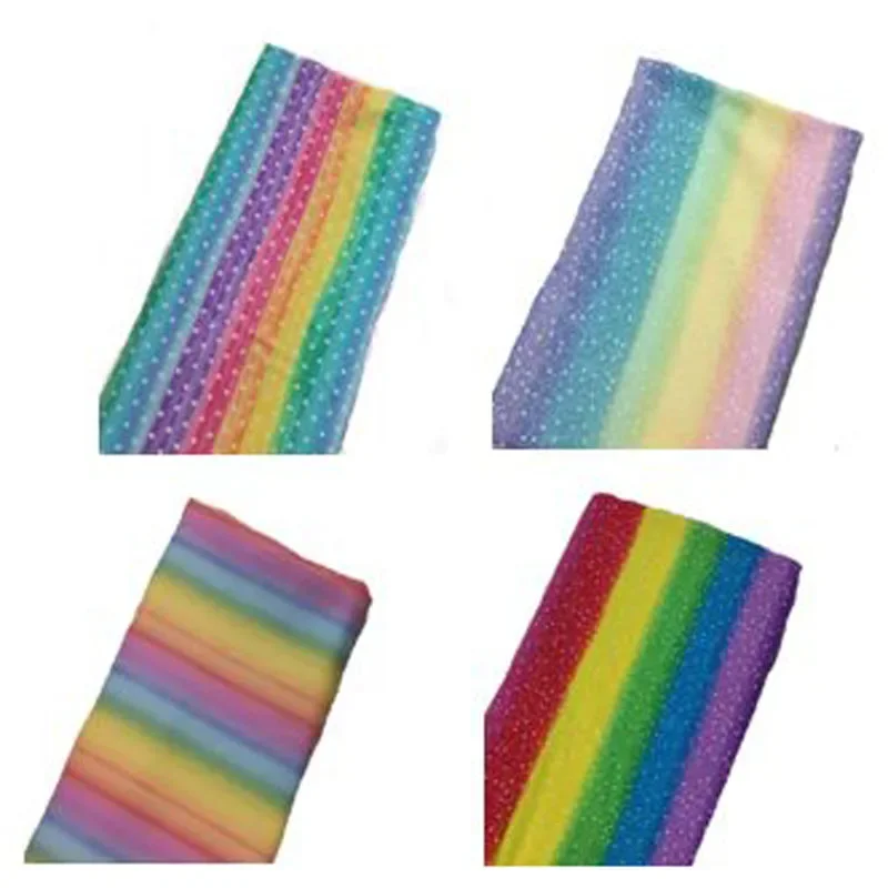 ViapHia 100% Cotton Digital Printing  Rainbow Series Printed Cotton Fabric Customization Support