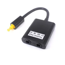 1 In 2 Out Optical Cable Splitter Adapter Dual Port Toslink Digital Audio Band Optical Fiber Splitter Connector Cable For TV DVD