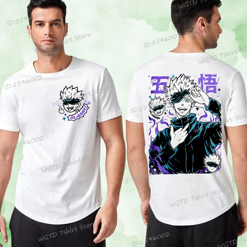 

Gojo Satoru T-Shirt Unisex Jujutsu Kaisen Sukuna Print Fashion Casual Tops Clothes Jujutsu Gift for Anime Fans Cotton T-shirts