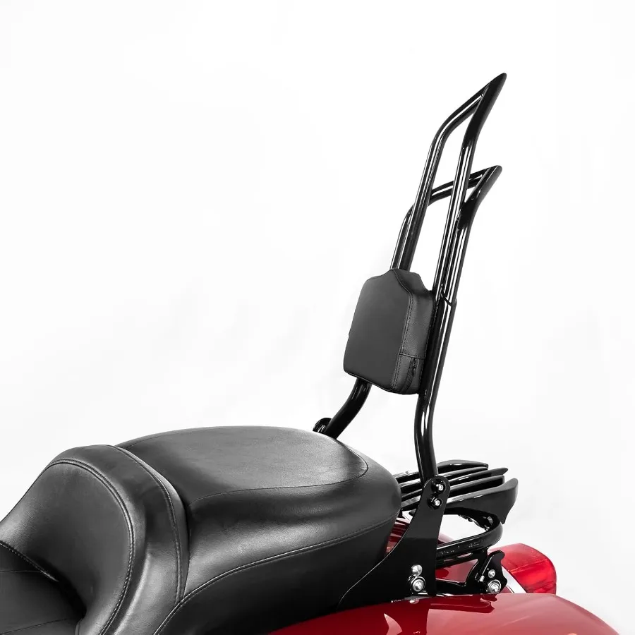 مسند ظهر للركاب بار سيسي بار قابل للفصل 28 مع دعم مريح قابل للتعديل لدراجة Harley Touring Street Road Electra Glide