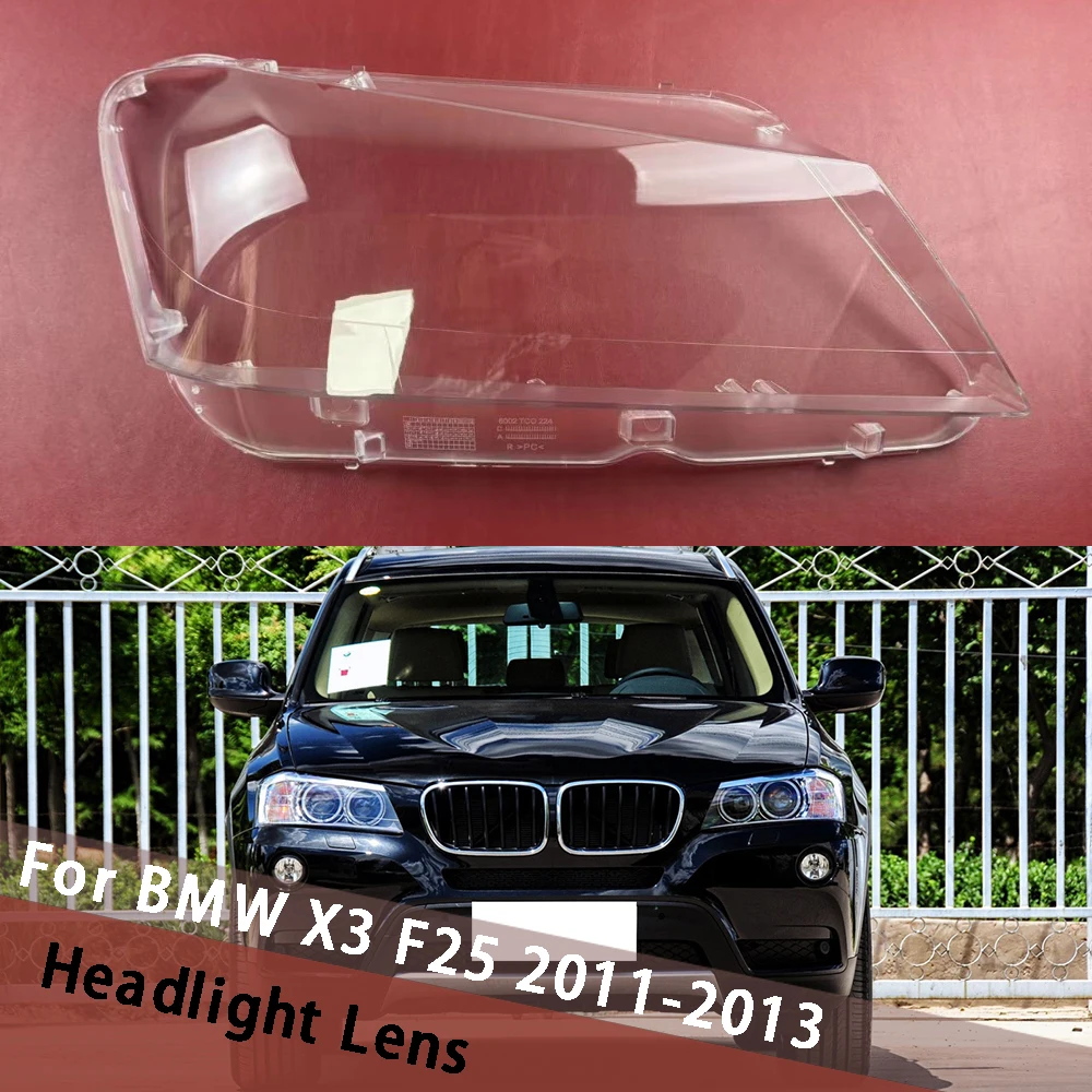 ل BMW X3 F25 2011 2012 2013 كشافات غطاء شفاف العلوي قذيفة عدسة شبكي استبدال عاكس الضوء الأصلي غطاء المصباح