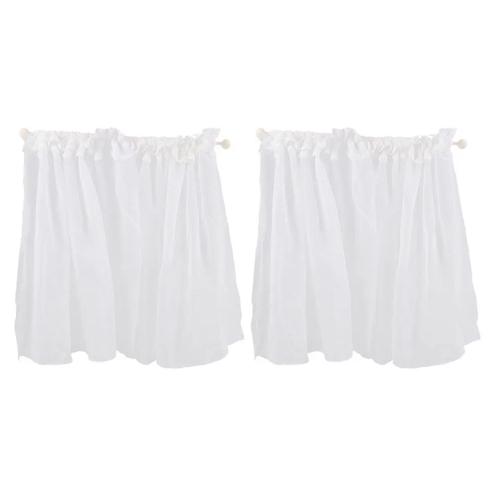 

2Pcs Miniature Lace Curtains Elegant Window Drapes DIY Accessories Tiny House Decoration Dollhouse Scene Prop Window Decor