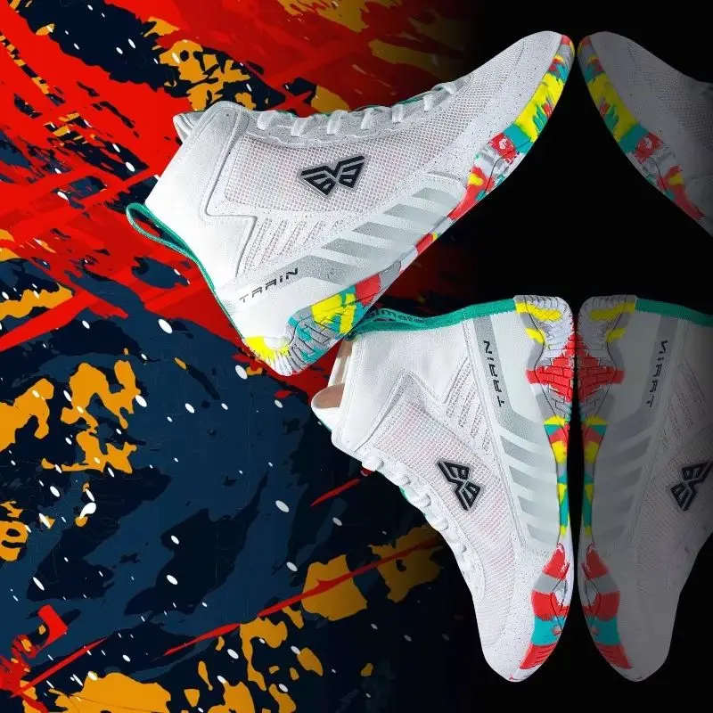 Professional Men Wrestling Sneakers Non-Slip Gym Training Shoe Man Unisex Fighting Shoes for Men Mid-Top Boxing Shoes for Men