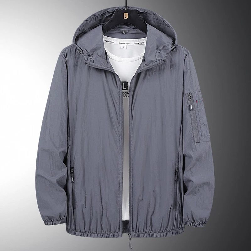 

Мужская ветровка, летняя легкая куртка с защитой от ультрафиолета, верхняя одежда, спортивная куртка с капюшоном для велоспорта, пешего туризма, рыбалки, мужская куртка Jaqueta Masculina