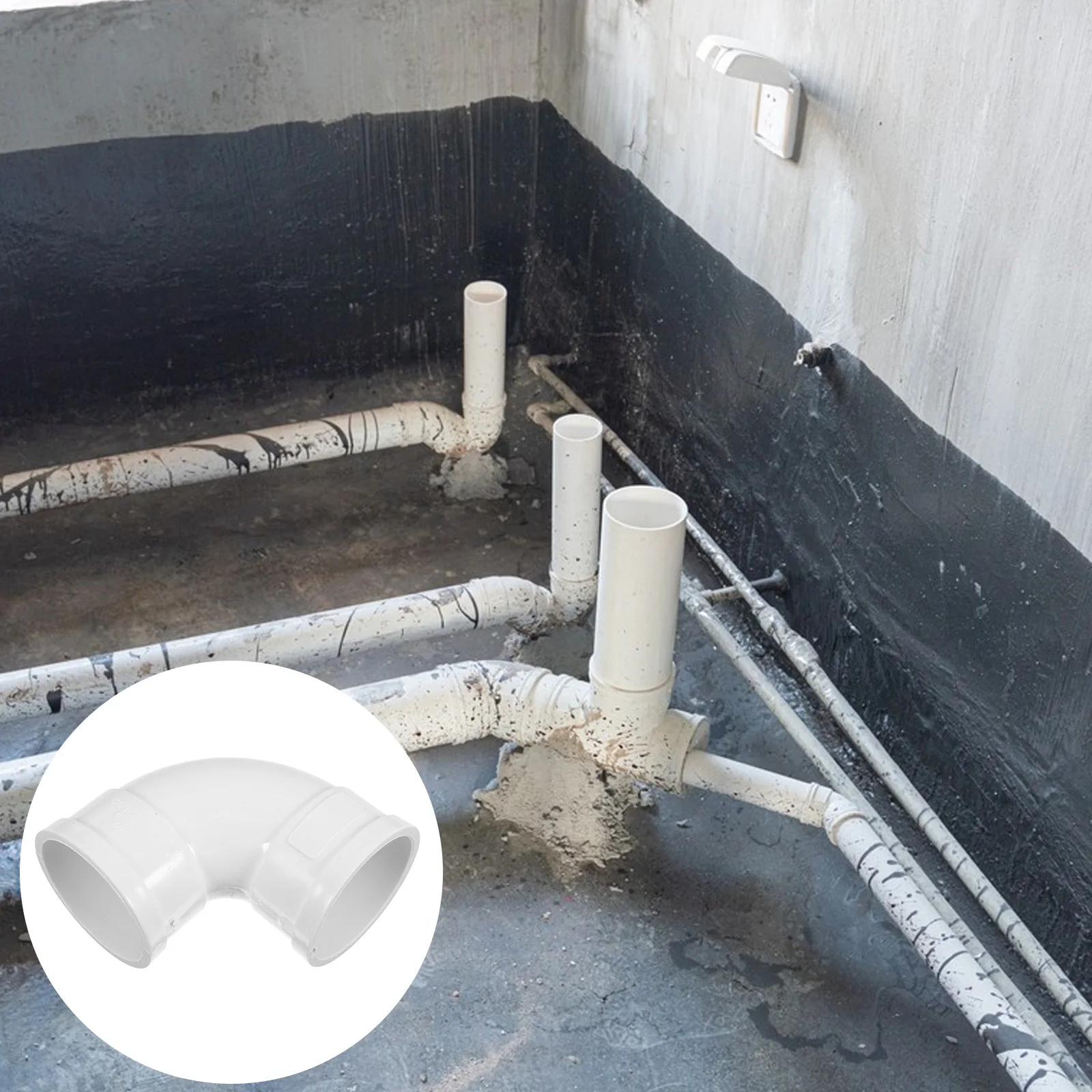 

6 шт., коленчатые фитинги для дренажной трубы из ПВХ, прямоугольные пластиковые соединители для труб, сменные угловые соединители для шланга