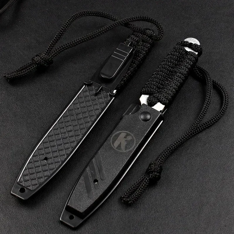 2024 Outdoor high-hardness tactical knife, EDC portable fixed blade, camping multi-purpose survival knife jungle pocket knife