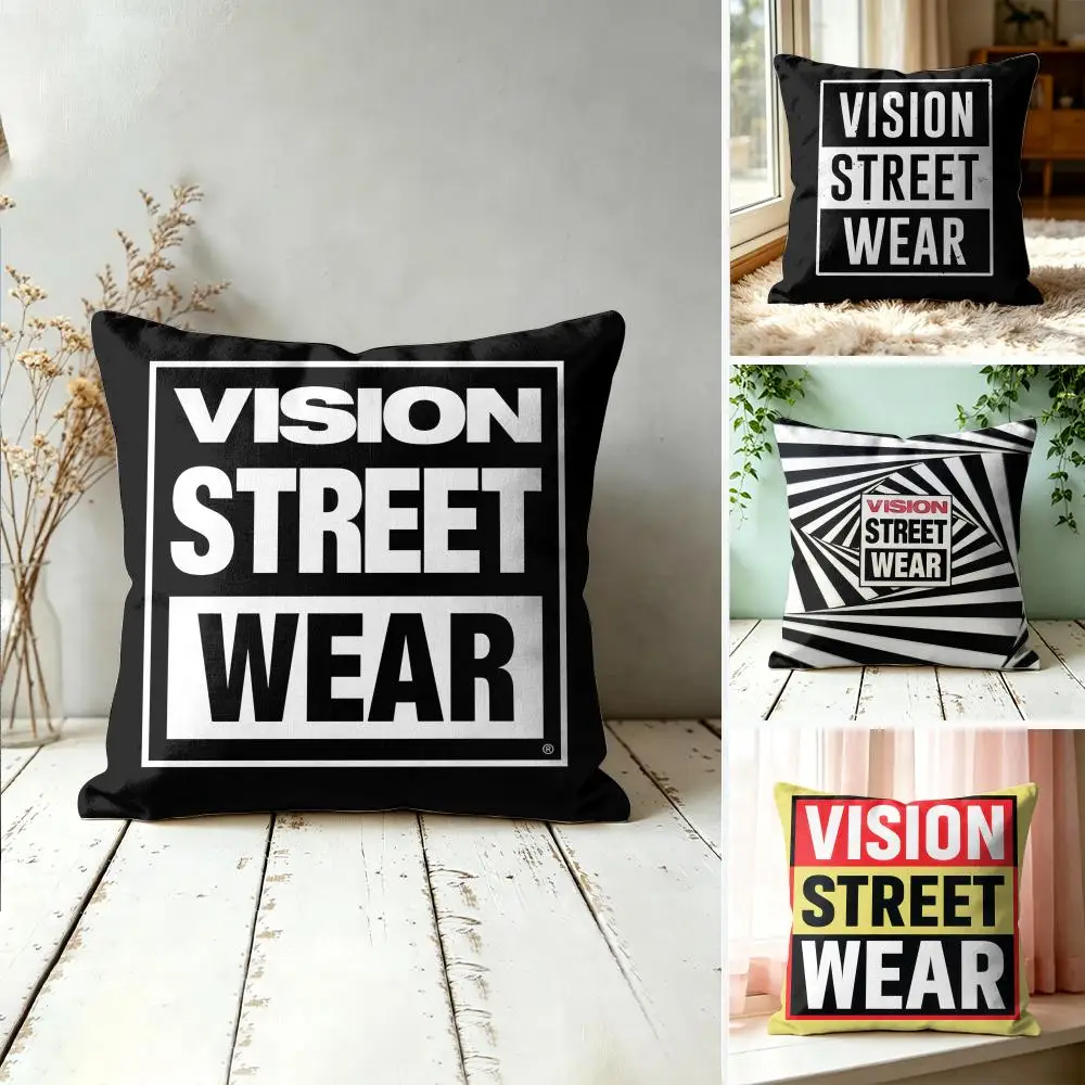 V-Vision S-Street-Wears Cushion Cover Square Pillow Bedroom Sofa Leisure Comfort Living Room Home Decoration 40X40
